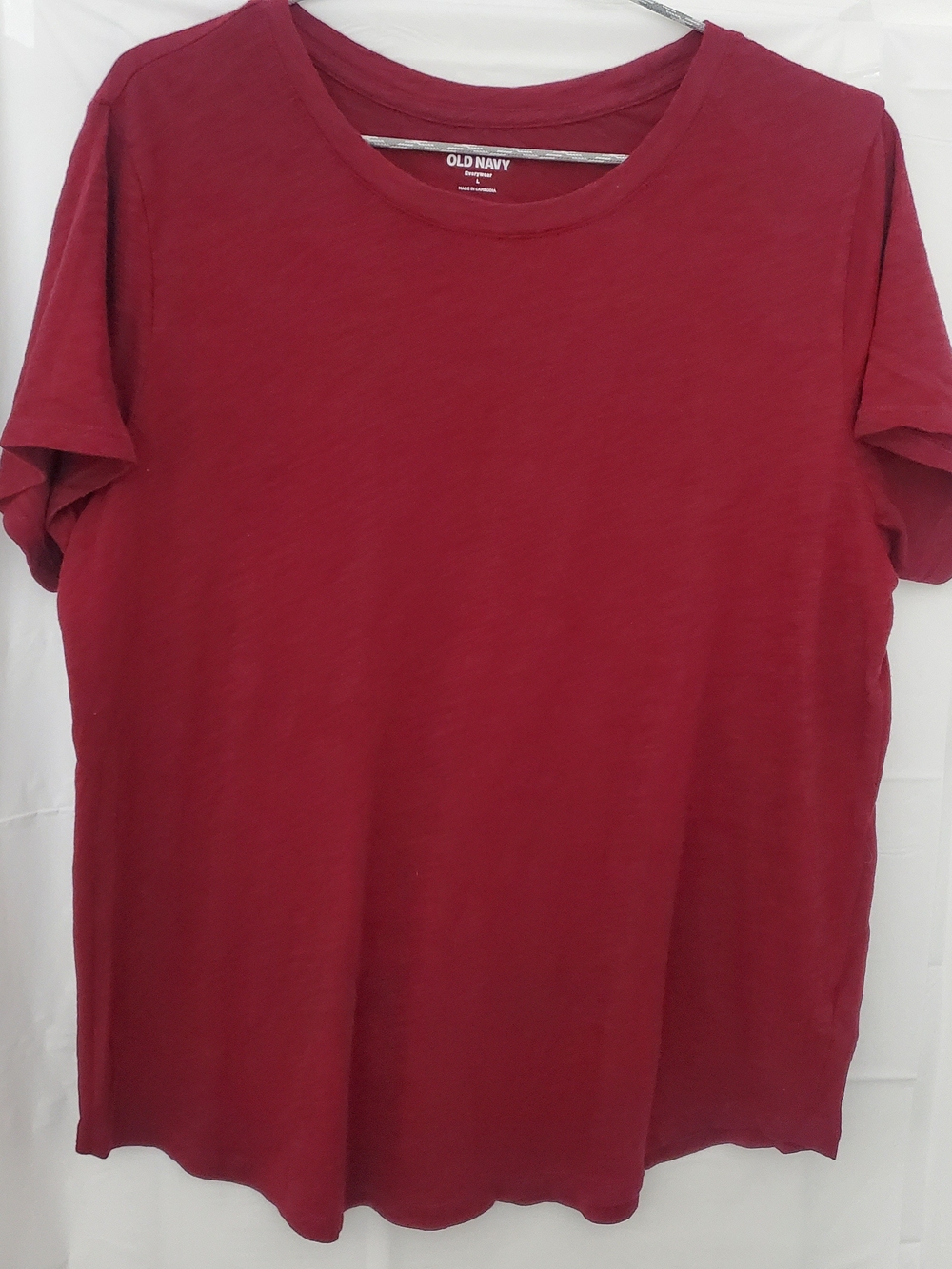 Old Navy Deep Red Crew Neck Short Sleeve Tee